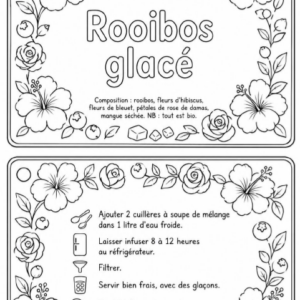 Etiquettes Rooibos glacé aux fleurs