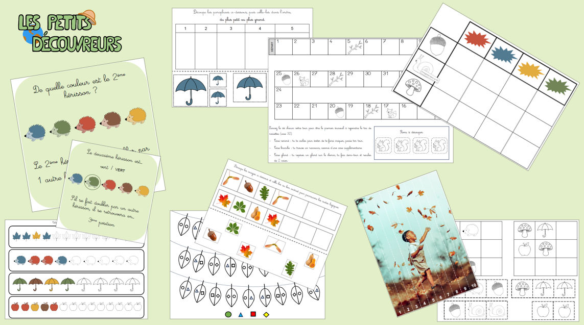 Kit mathématiques - Formes, rang, motifs organisés et exercices logiques - Français
